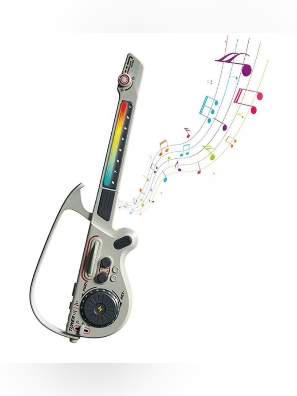 Kids Electric Musical Stringless Smart Guitar. Gray, NEW